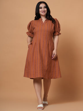Copper Stripe Dress