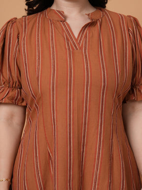 Copper Stripe Dress