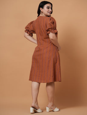 Copper Stripe Dress