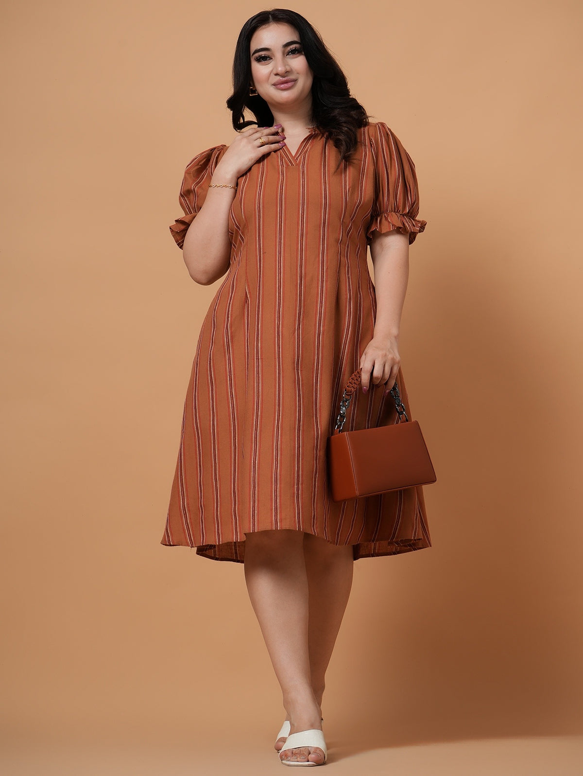 Copper Stripe Dress