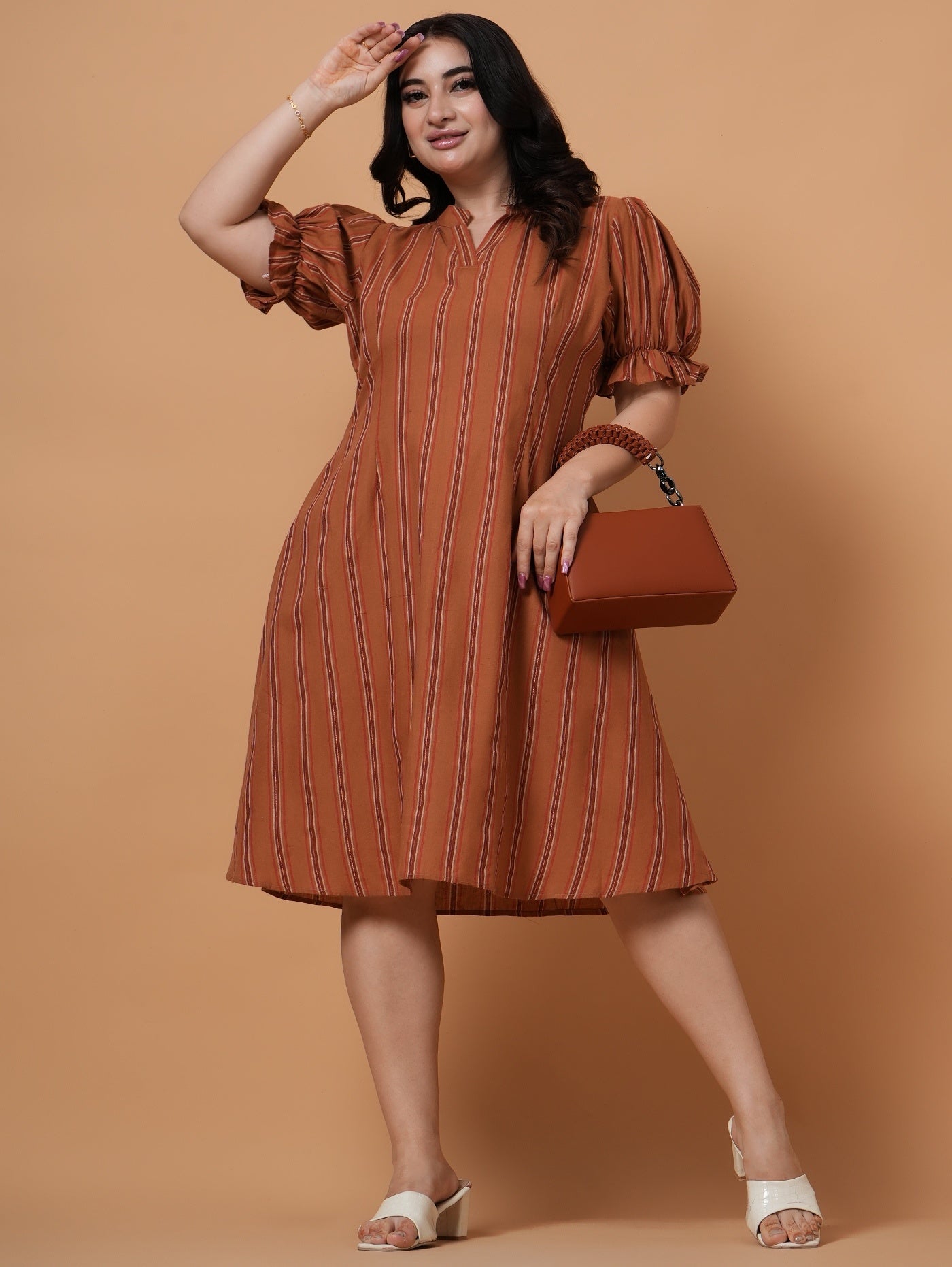 Copper Stripe Dress