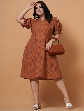 Copper Stripe Dress