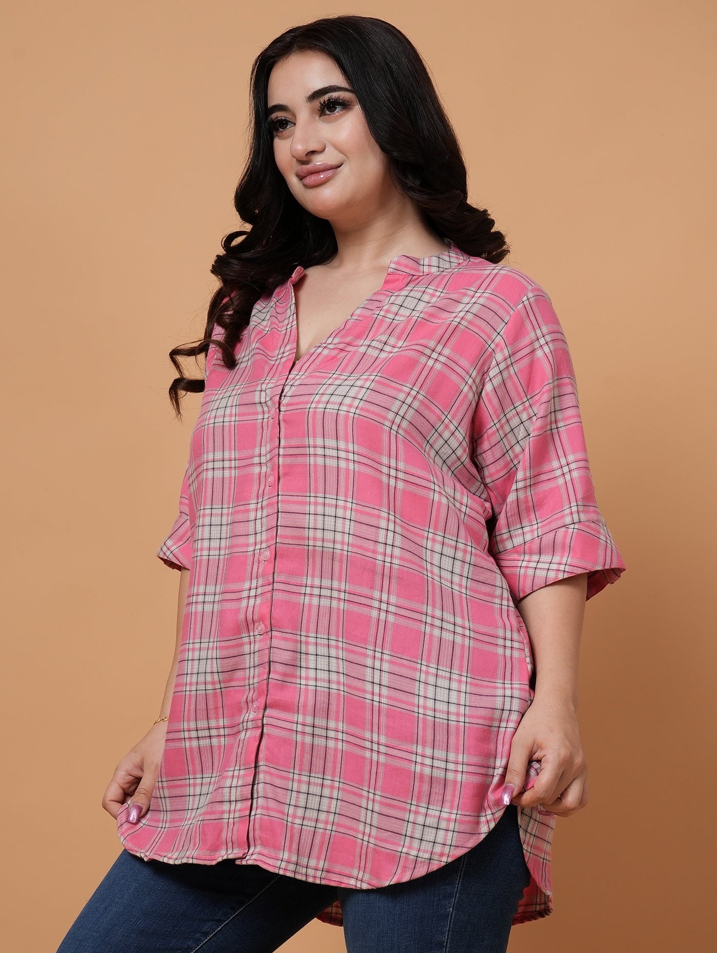 Viva Pink Check Shirt