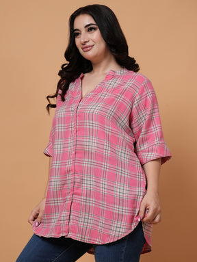 Viva Pink Check Shirt