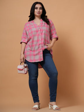 Viva Pink Check Shirt