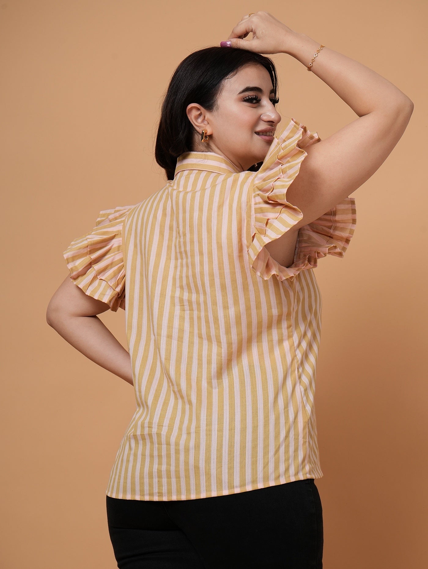 Ruffle Stripe Top