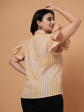 Ruffle Stripe Top