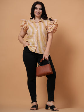 Ruffle Stripe Top