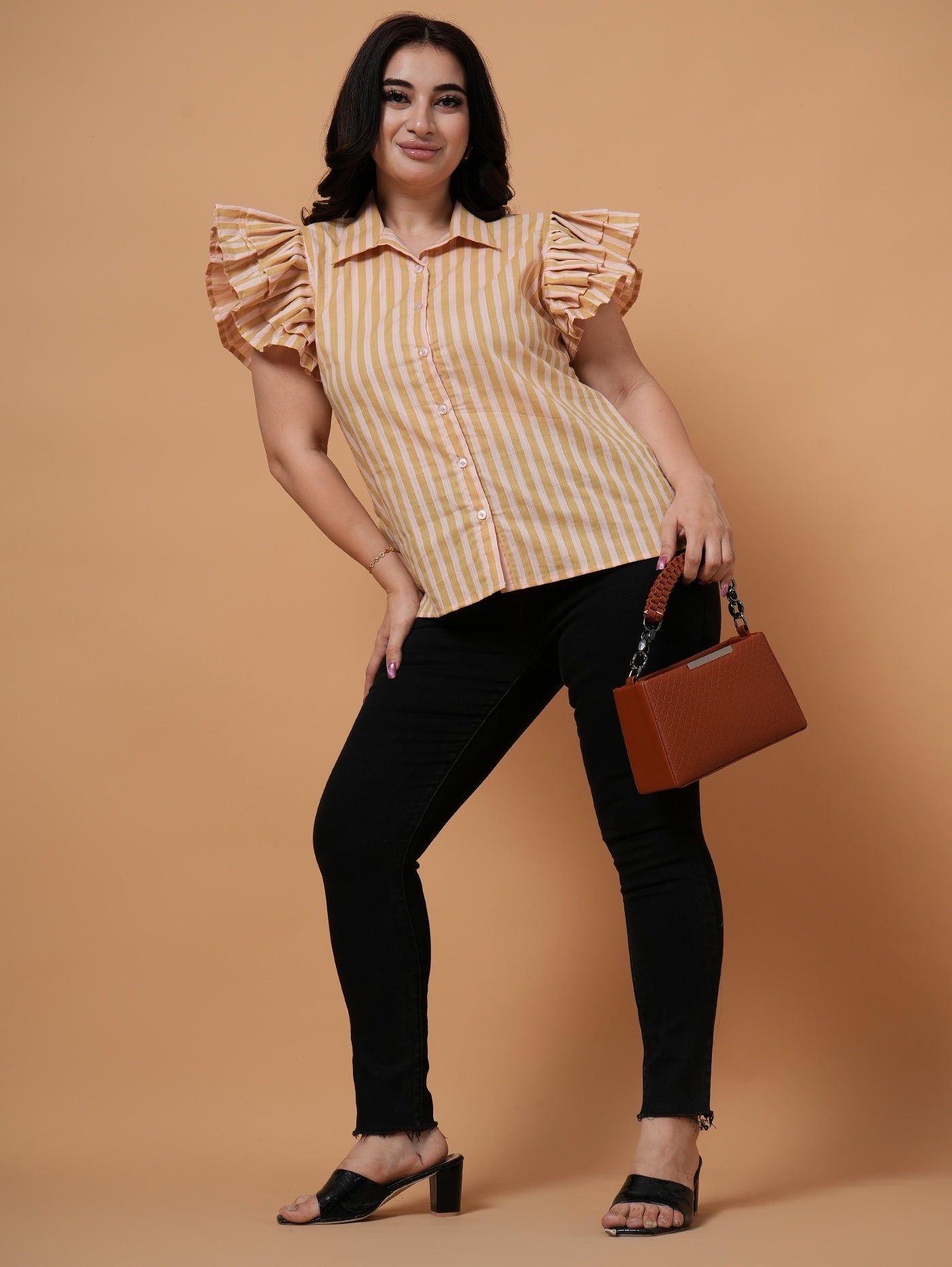 Ruffle Stripe Top