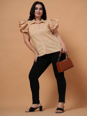 Ruffle Stripe Top