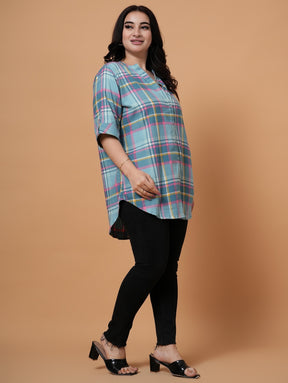 Mint Check Shirt