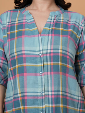 Mint Check Shirt