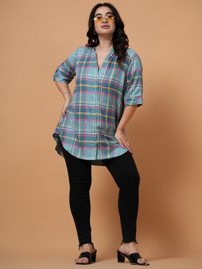 Mint Check Shirt