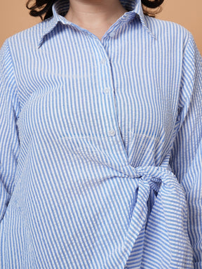 Ocean Stripe Wrap Shirt