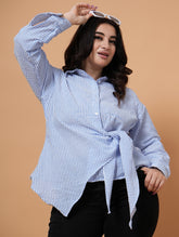 Ocean Stripe Wrap Shirt