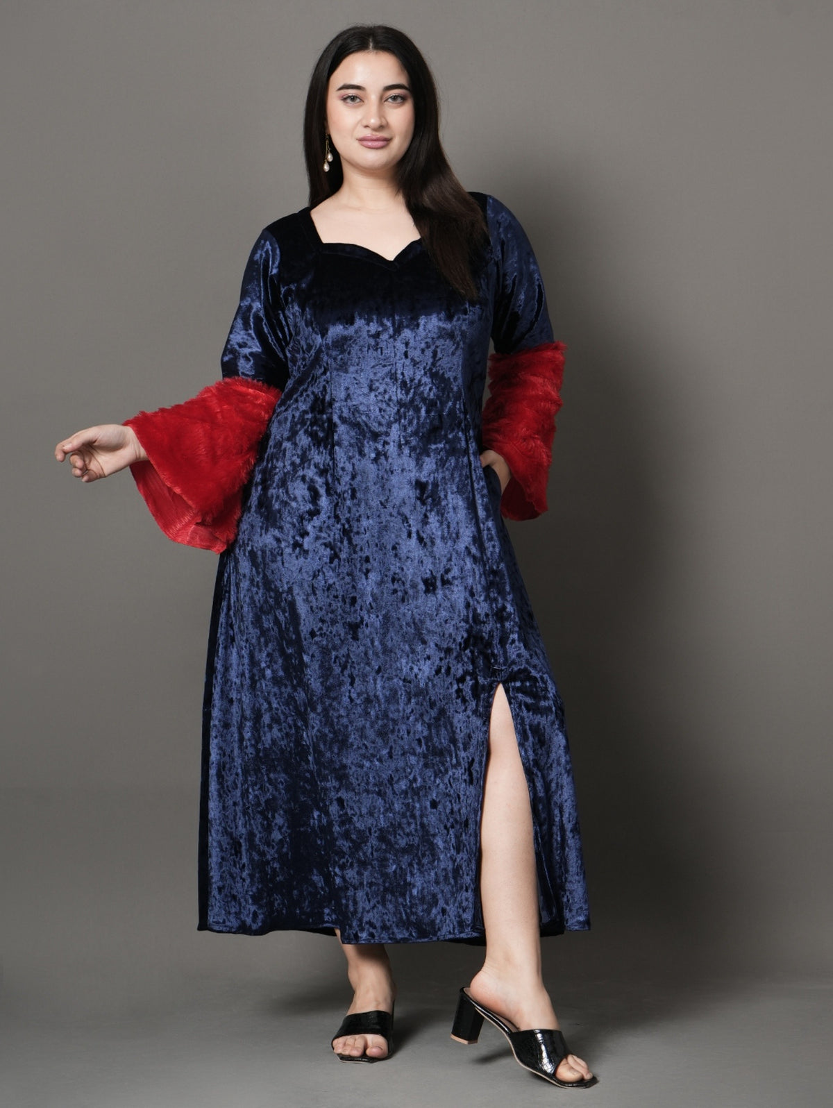 Royal Elegance Midi Party Dress