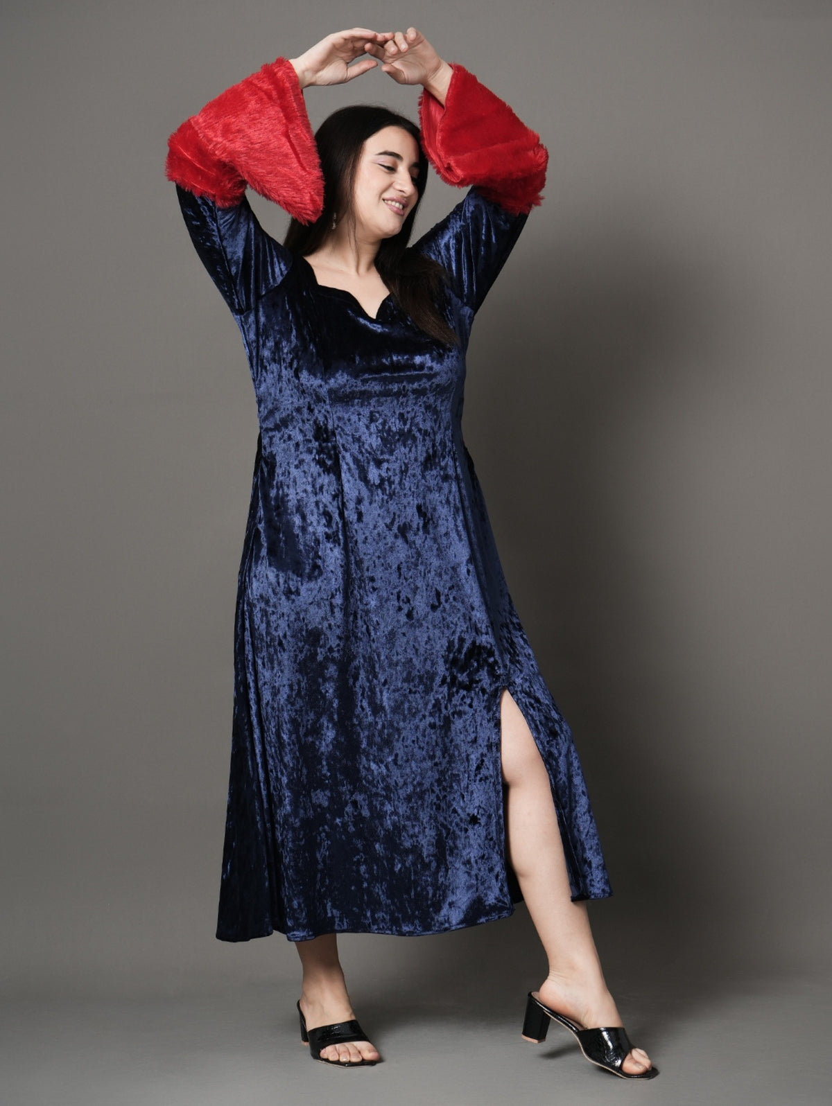 Royal Elegance Midi Party Dress