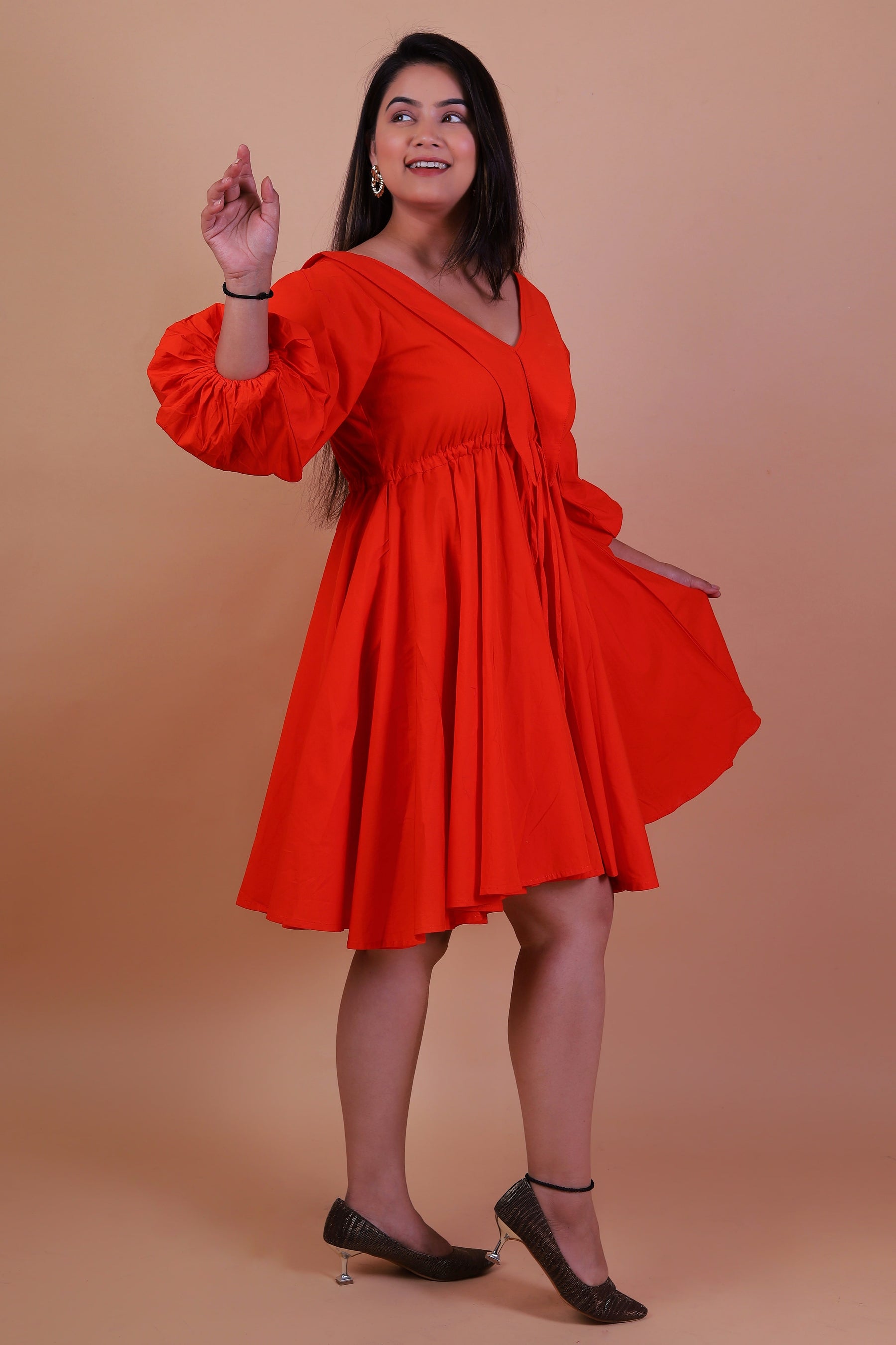 Papaya Zephyr Dress