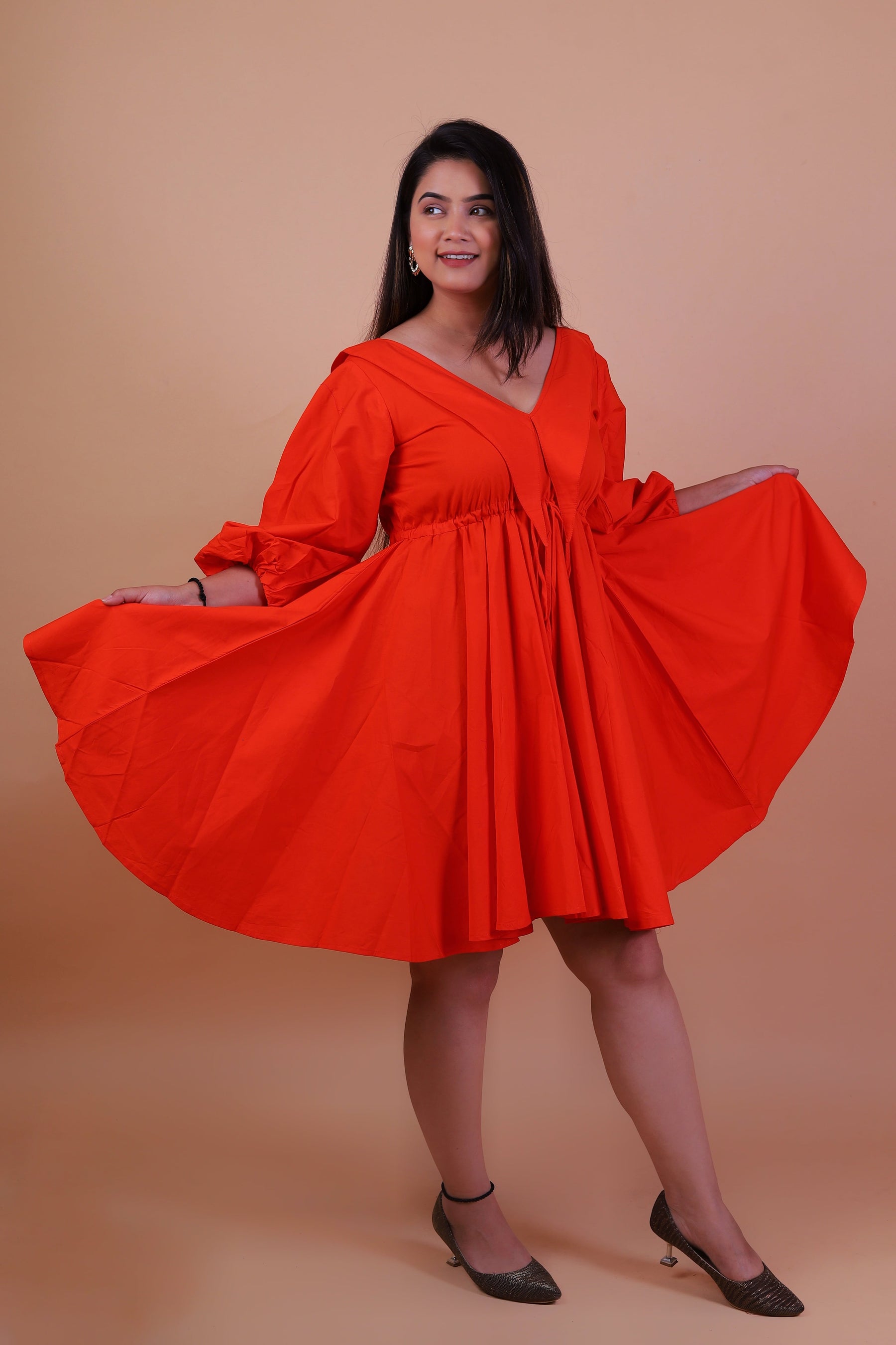 Papaya Zephyr Dress