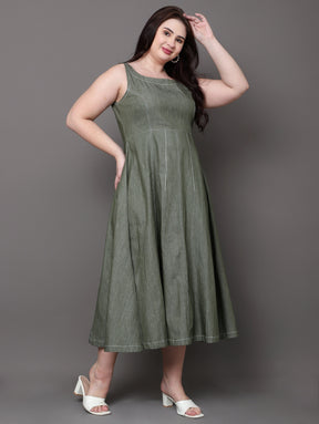 Olive Grove Denim Dress