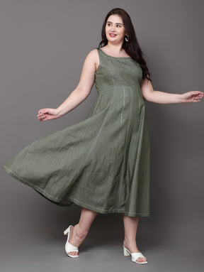 Olive Grove Denim Dress