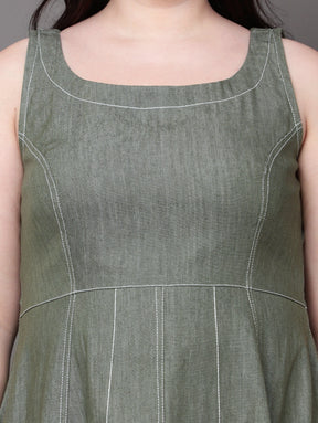 Olive Grove Denim Dress
