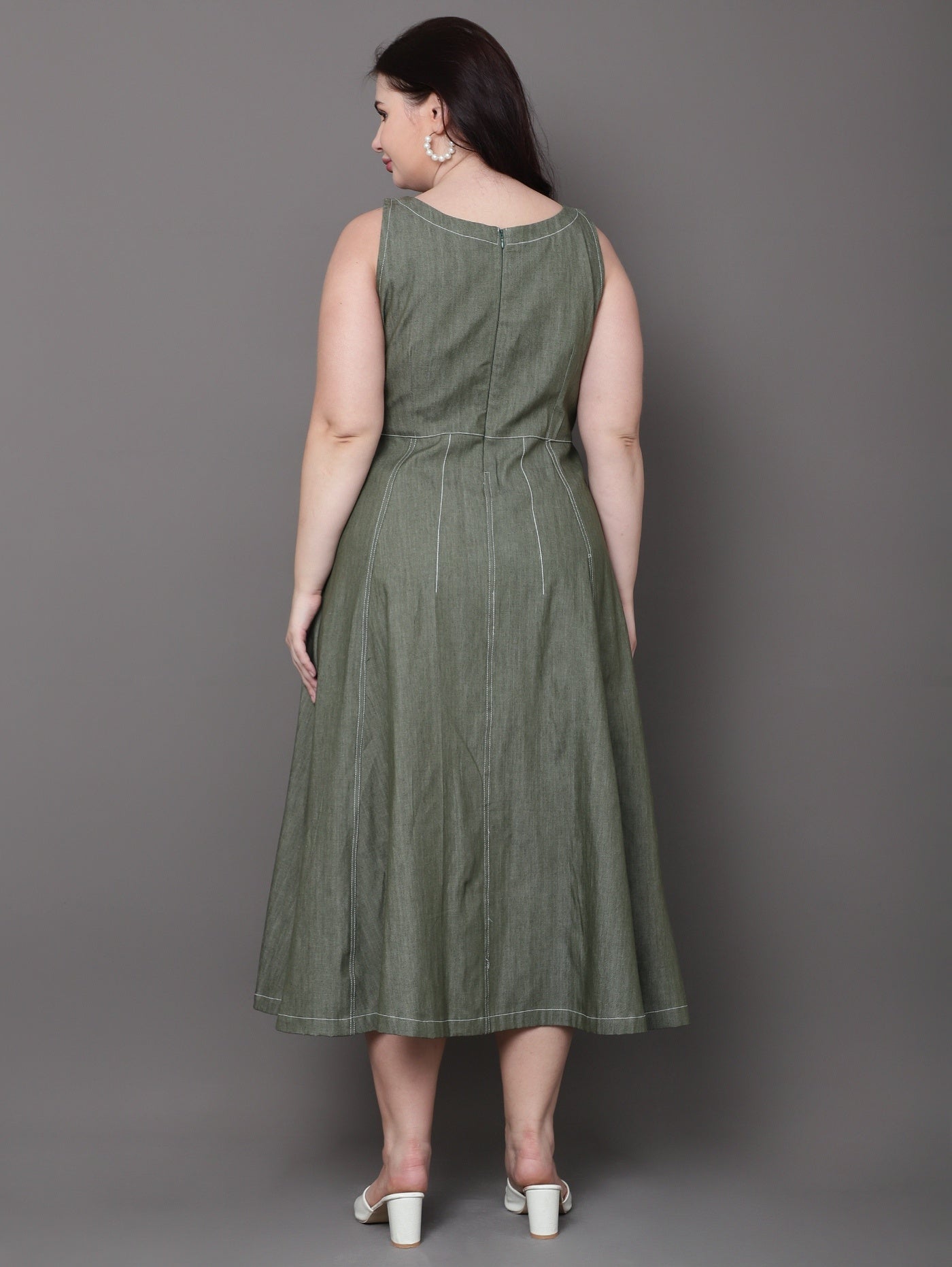olive green denim dress for women Olive Green Denim Button Front Mini Dress - All Dresses