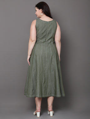 Olive Grove Denim Dress