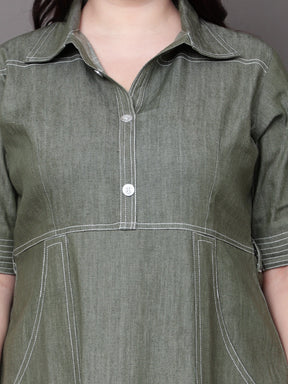 Muse Olive Midi Dress
