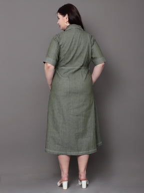 Muse Olive Midi Dress