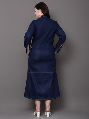 Indigo Denim Shirt Dress