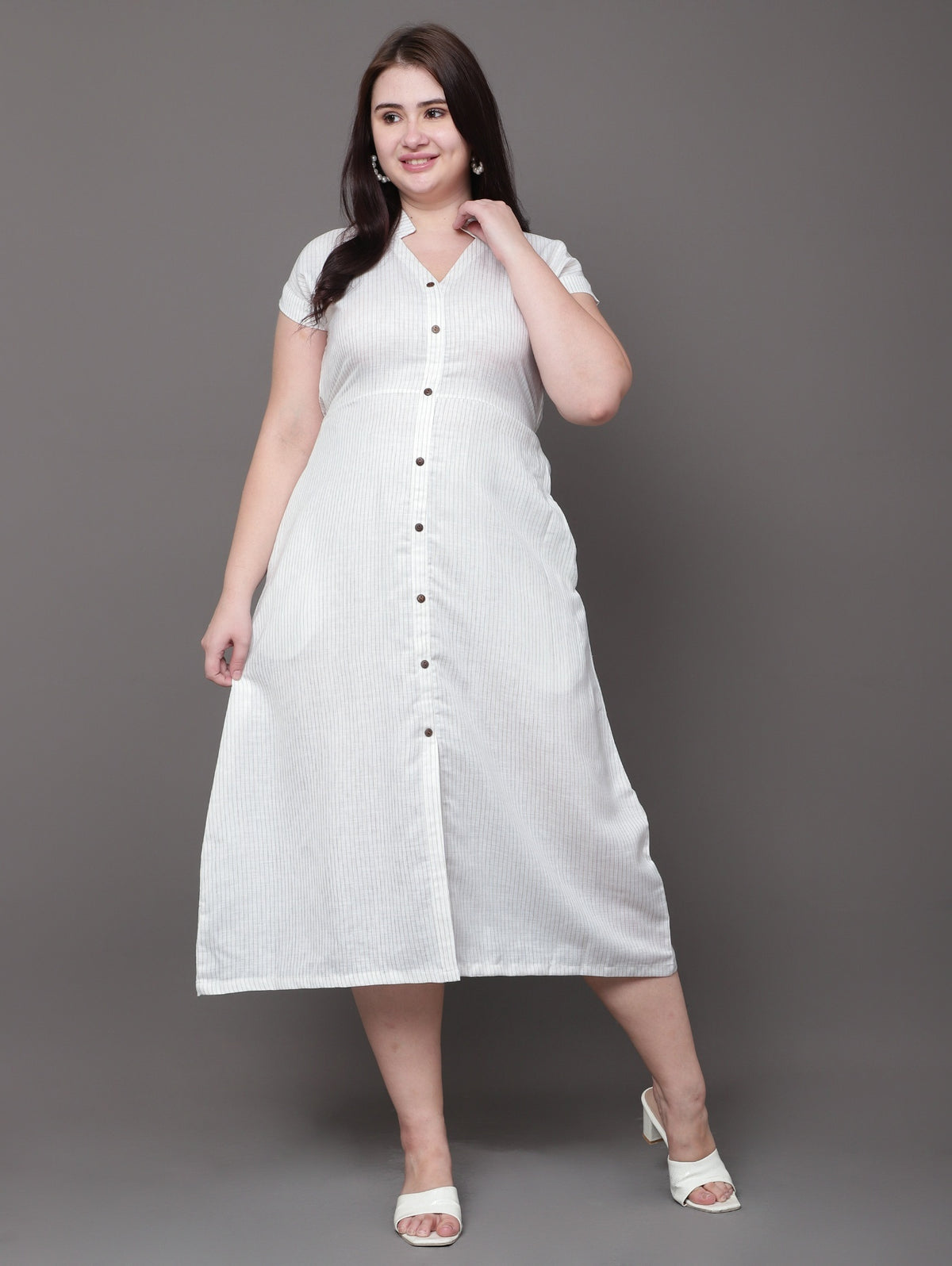 The Elara Linen Dress