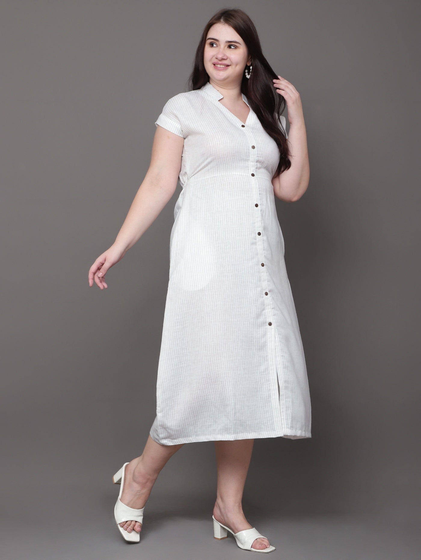 The Elara Linen Dress