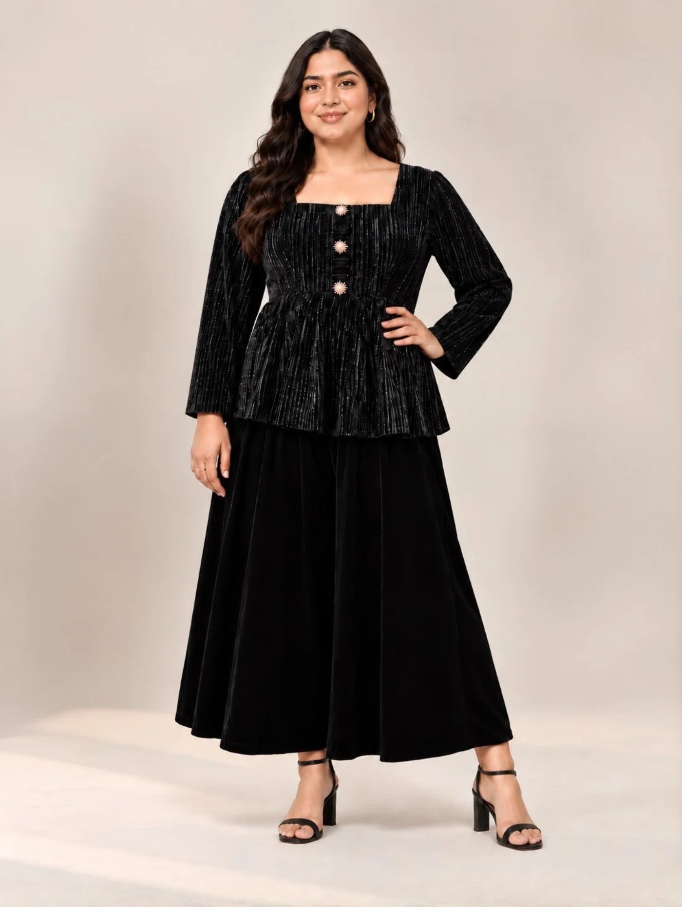 Dark Flora Velvet Dress