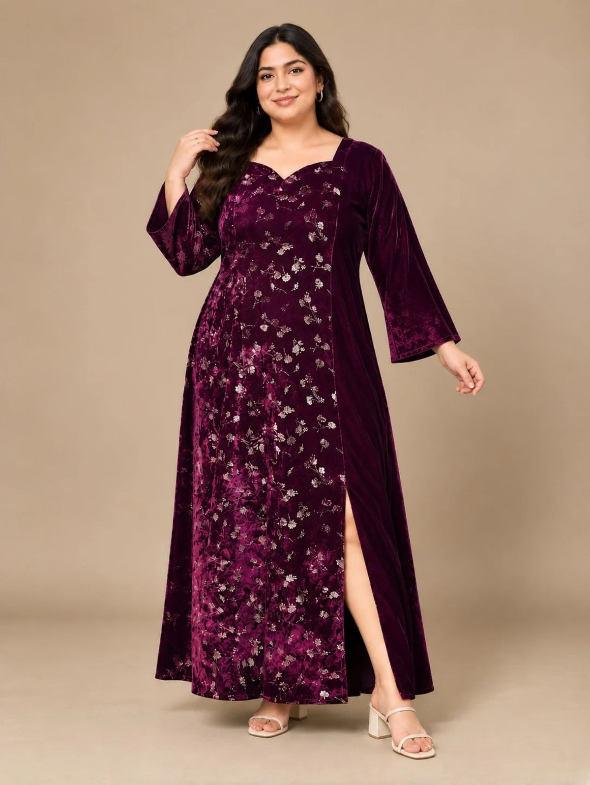 Plum Elegance Maxi Dress