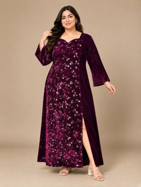 Plum Elegance Maxi Dress