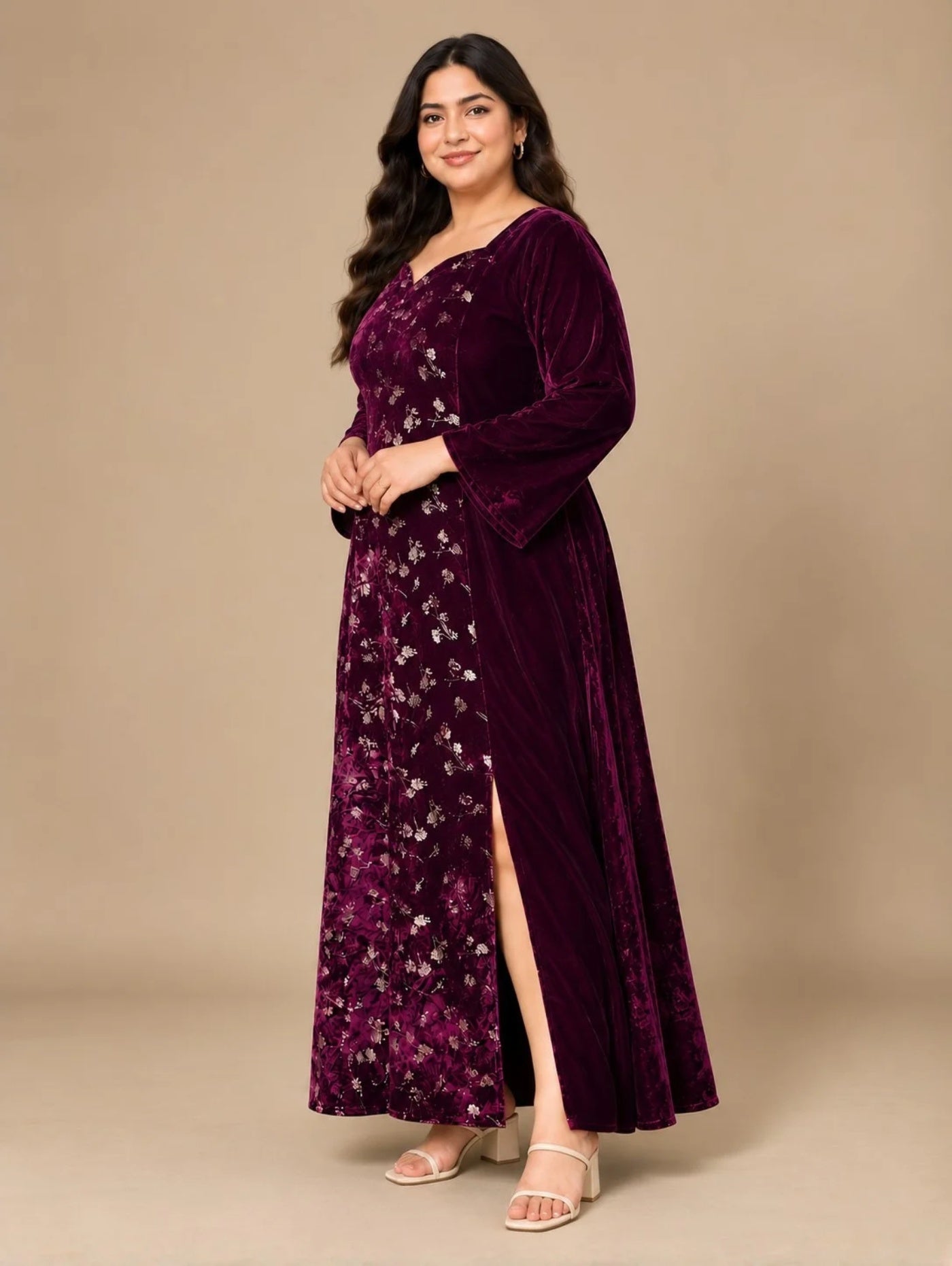 Plum Elegance Maxi Dress