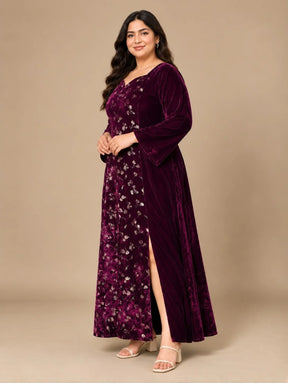 Plum Elegance Maxi Dress