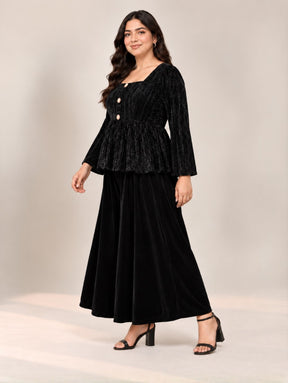 Dark Flora Velvet Dress