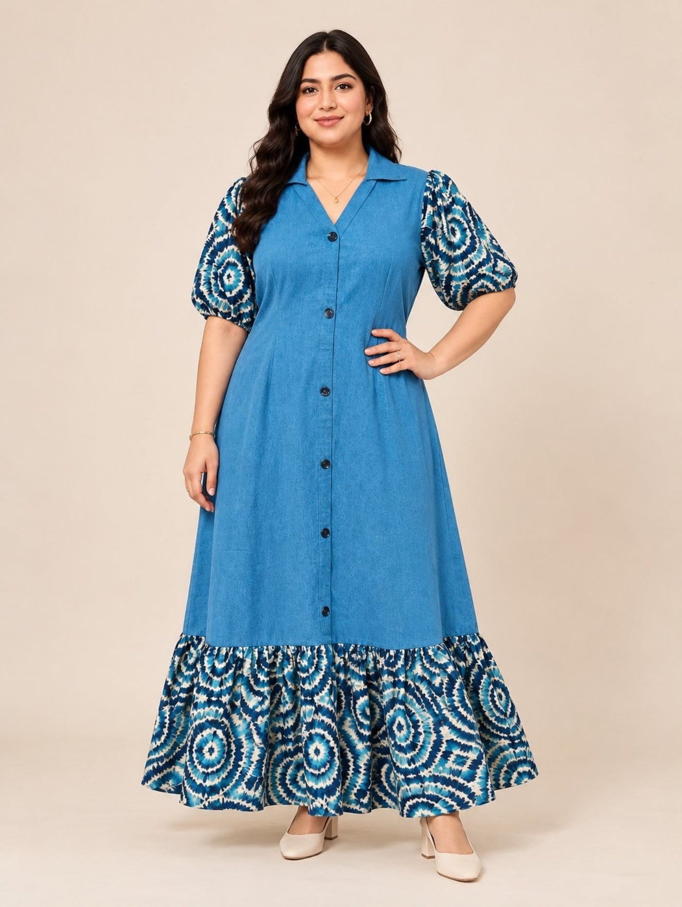 Blue Fiesta Denim Dress
