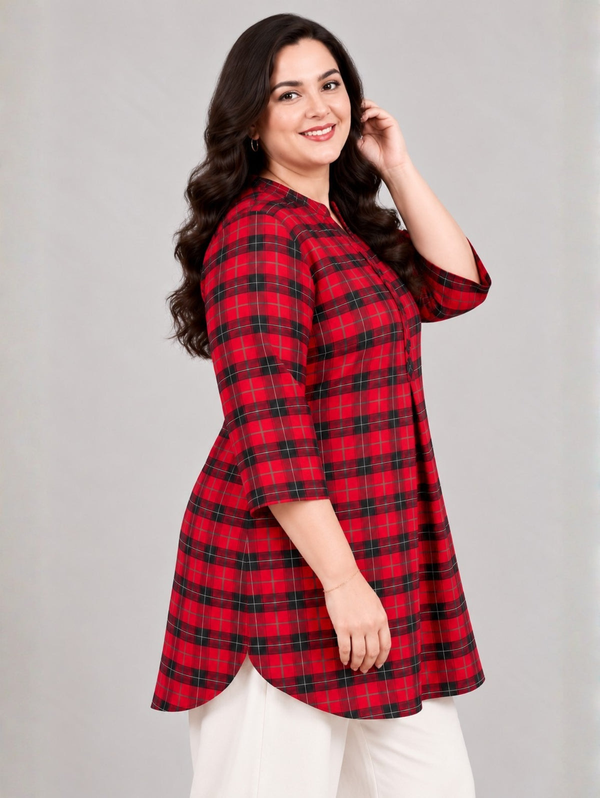 Cherry Check Top
