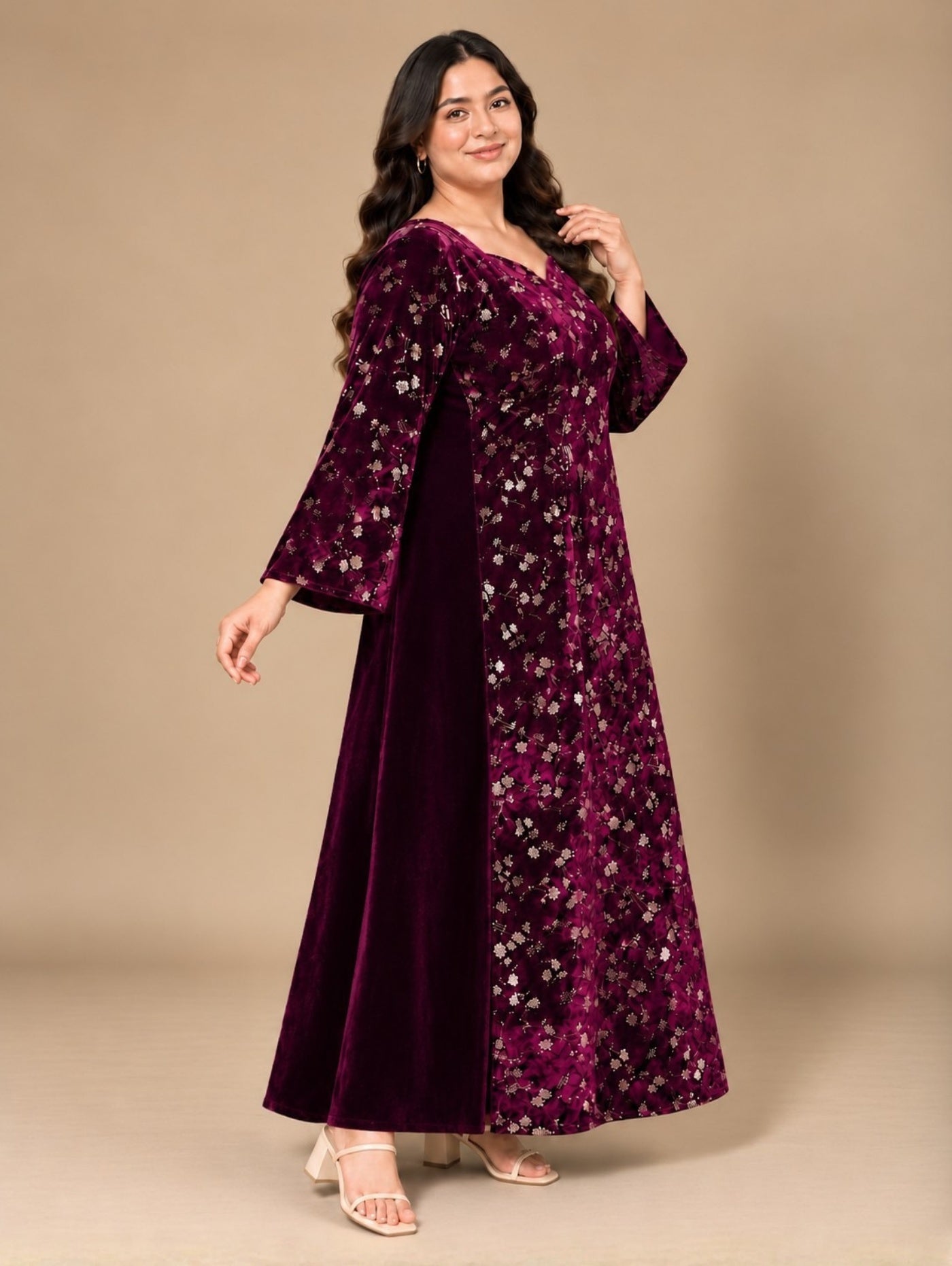 Plum Elegance Maxi Dress
