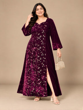 Plum Elegance Maxi Dress