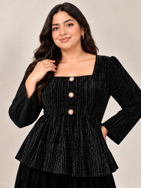Dark Flora Velvet Dress