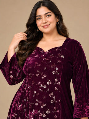 Plum Elegance Maxi Dress