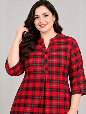 Cherry Check Top