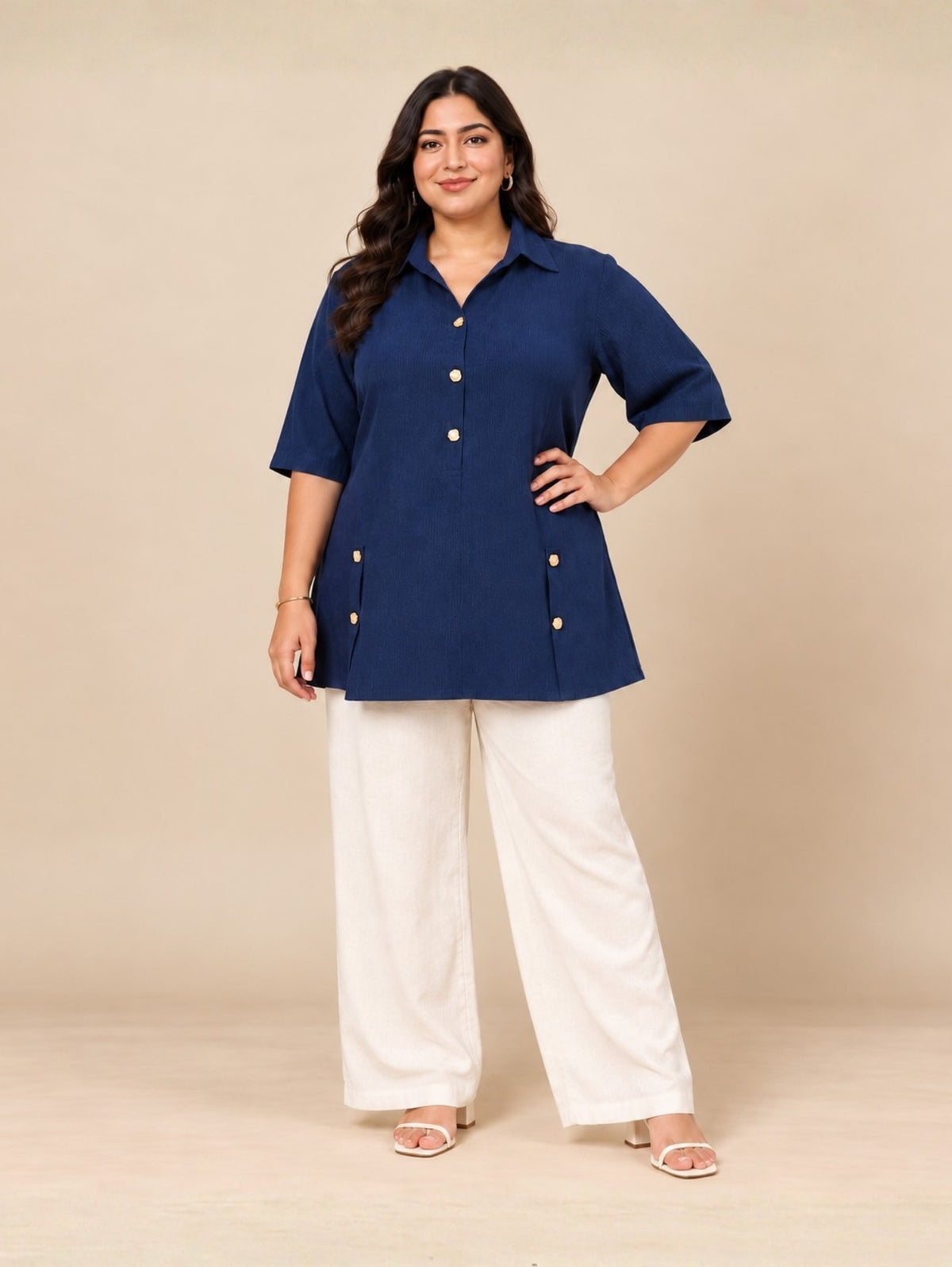 Navy Statement Top
