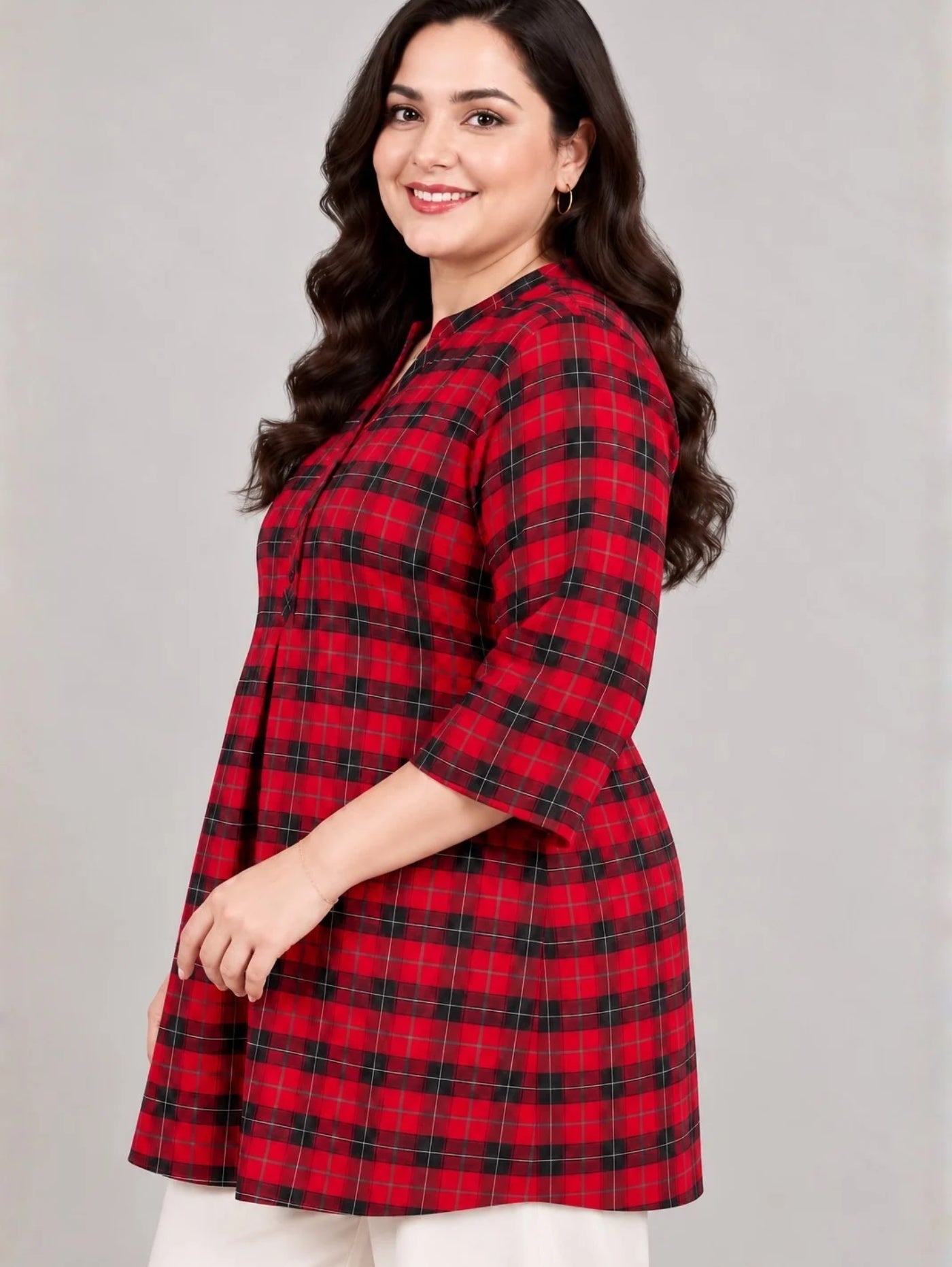 Cherry Check Top