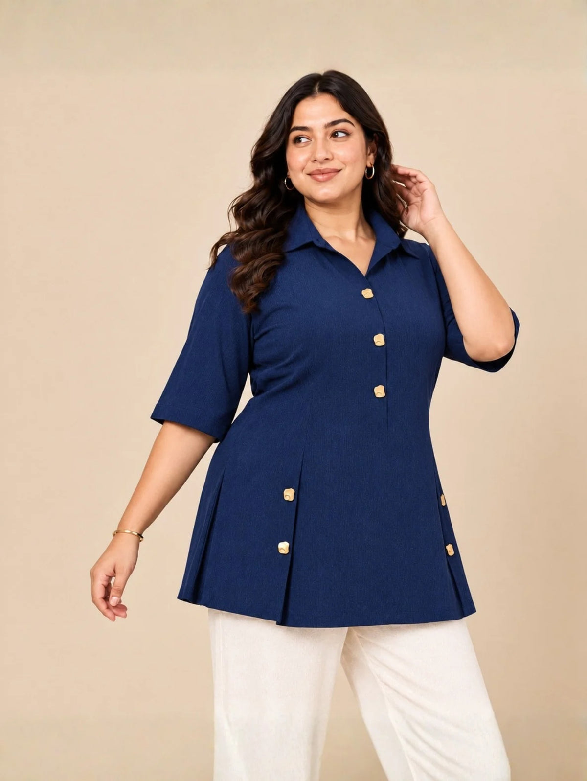 Navy Statement Top