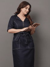 Denim Fringe Dress